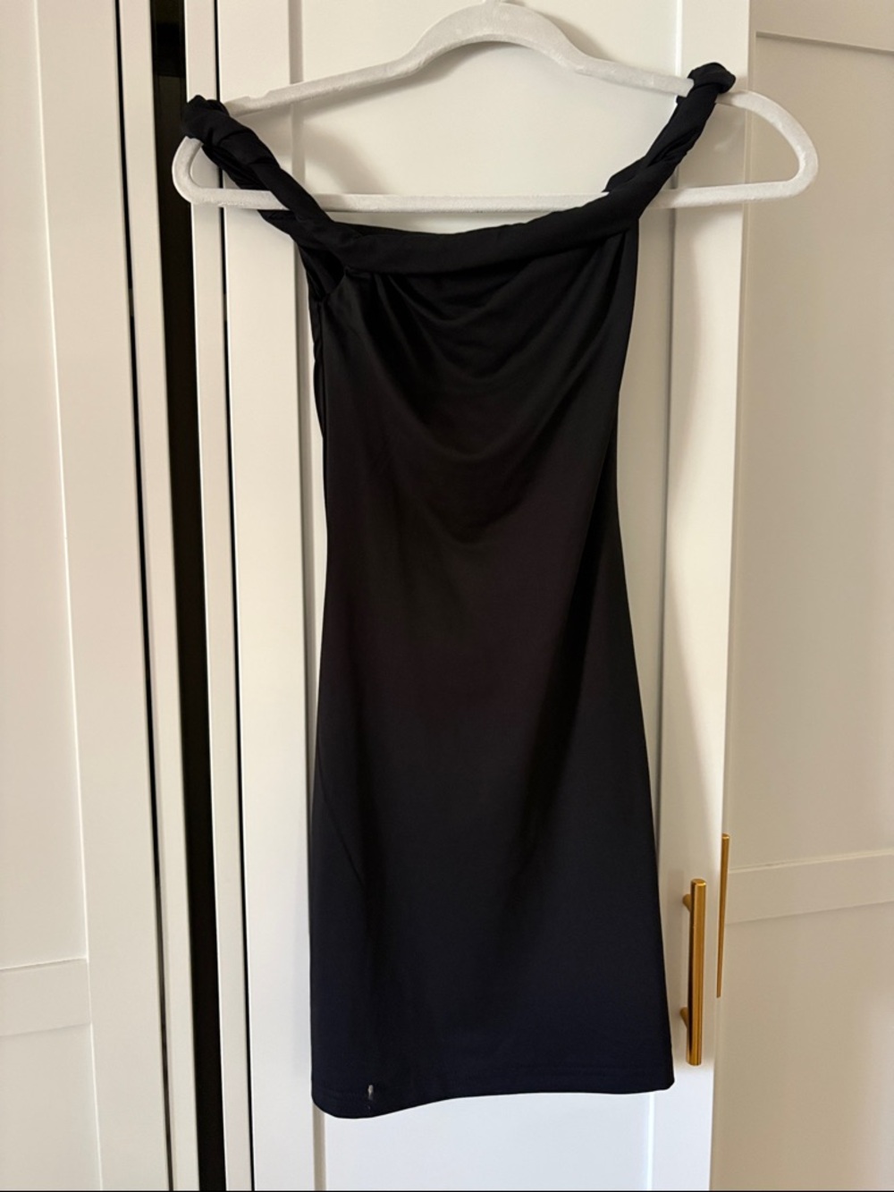 Peppermayo Black Twist-Strap Sheath Dress